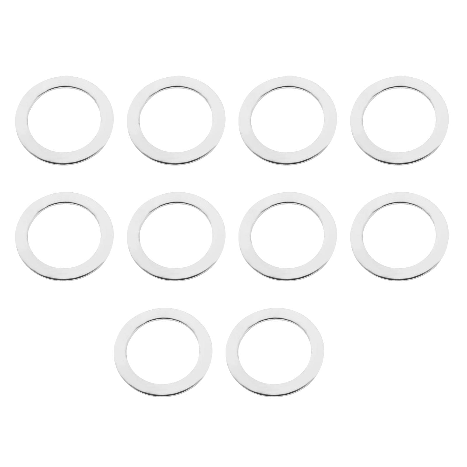 EMSea 10PCS Pedal Washers for 9/16'' Pedal Axles/Cranks Bicycles Mountain Bikes Road Bikes 20mm Outer Diameter 14.5mm Inner Diameter 0.8mm Thickness Stainless Steel