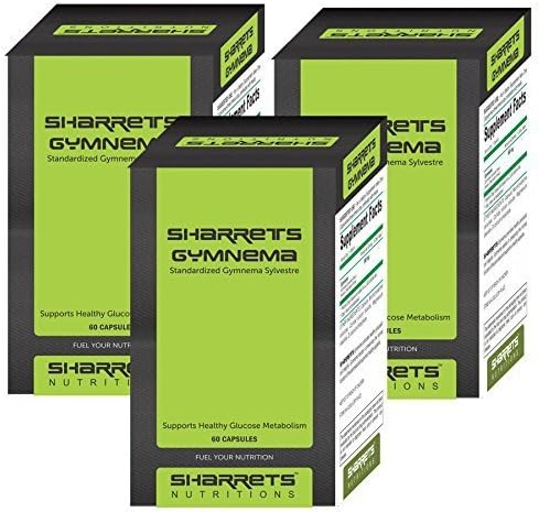 SHARRETS NUTRITIONS Gymnema Sylvestre (Meshashringi Leaf ) 500mg X 60 X 3 Capsules