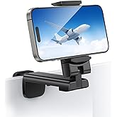 Airplane Cell Phone Holder,NOZEWOWA Handsfree Universal in Flight Phone Mount Clip Portable Foldable Travel Essentials for Fl