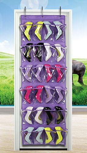 Over the Door Shoe Organizer and closet organizer System with 28 Breathable Pockets from aristocrat Homewares,Hanging Shoe holder for Maximizing Shoe Storage and Shoes Rack