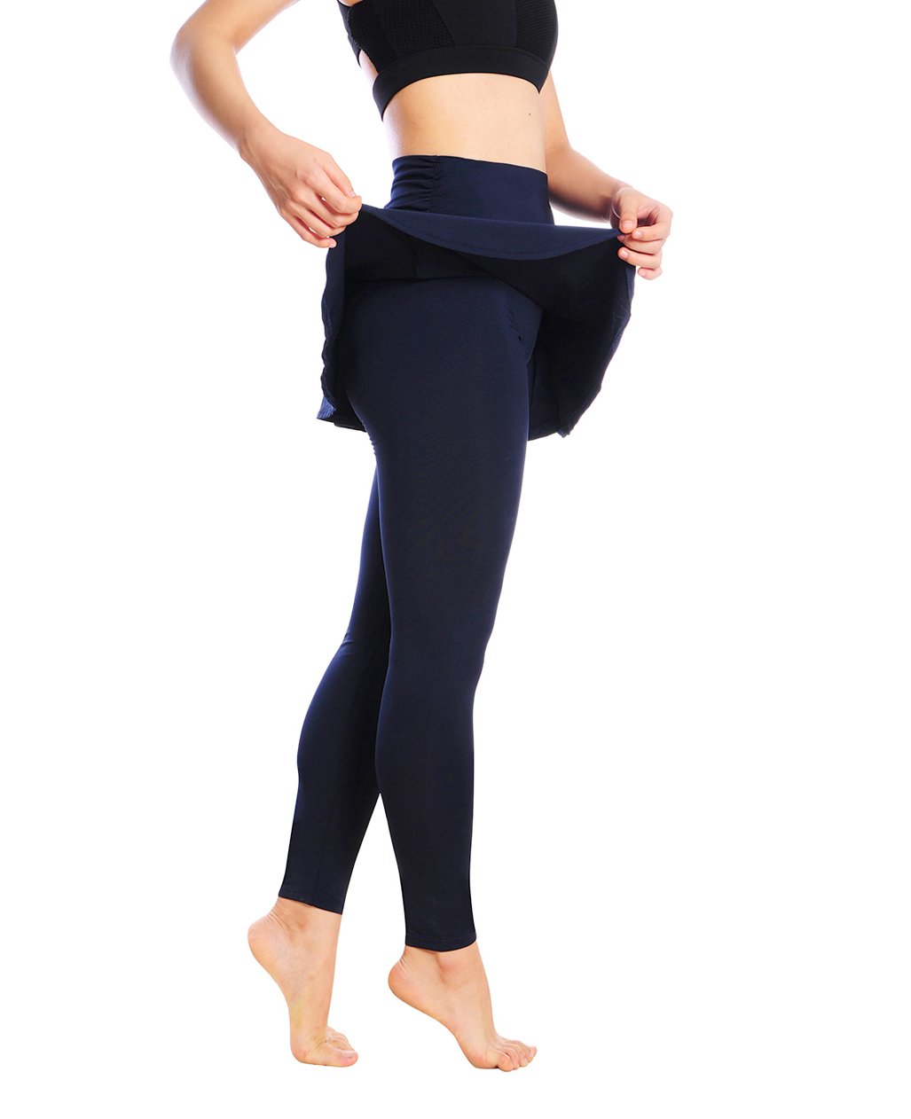 yoga pants with skirt