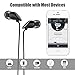 Earphones, Vomercy Wired Earbuds In Ear Headphones with Microphones Headphones Music Sound Magnetic Black Earbuds