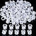 Maxdot 200 Pack Makeup Glue Rings Tattoo Glue Holder Disposable Plastic Nail Art Eyelash Extension Rings