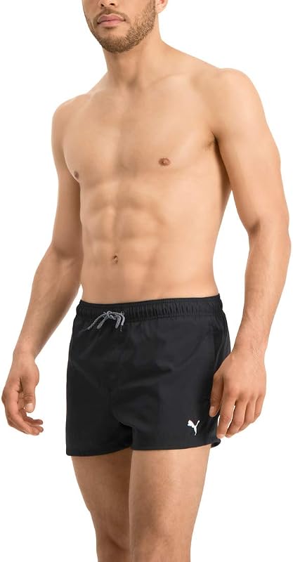 SWIM MEN SHORT LENGTH SWIM SHORTS 1P - C: black_T: M