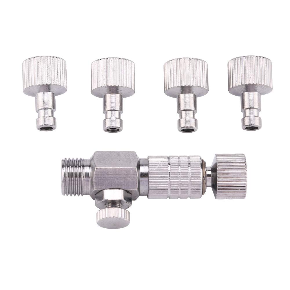 Disconnect Adapter Airbrush Fitting Air Horse Quick Connecter Set 1/8'' Fittings Part with 4 Fittings Air Compressor and Airbrush hose