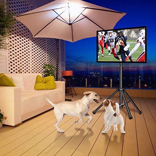 PERLESMITH TV Tripod StandPortable TV Stand for 2360 Inch LED LCD