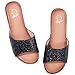 Alexis Leroy Women Comfortable Fashion Wedge Glitter Sequins Sandals Shoes