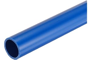 MECCANIXITY 1 Inch PVC Rigid Tube Round Pipe 21mm ID 25mm OD 650mm Blue High Impact for Water Pipe,Crafts,Cable Sleeve