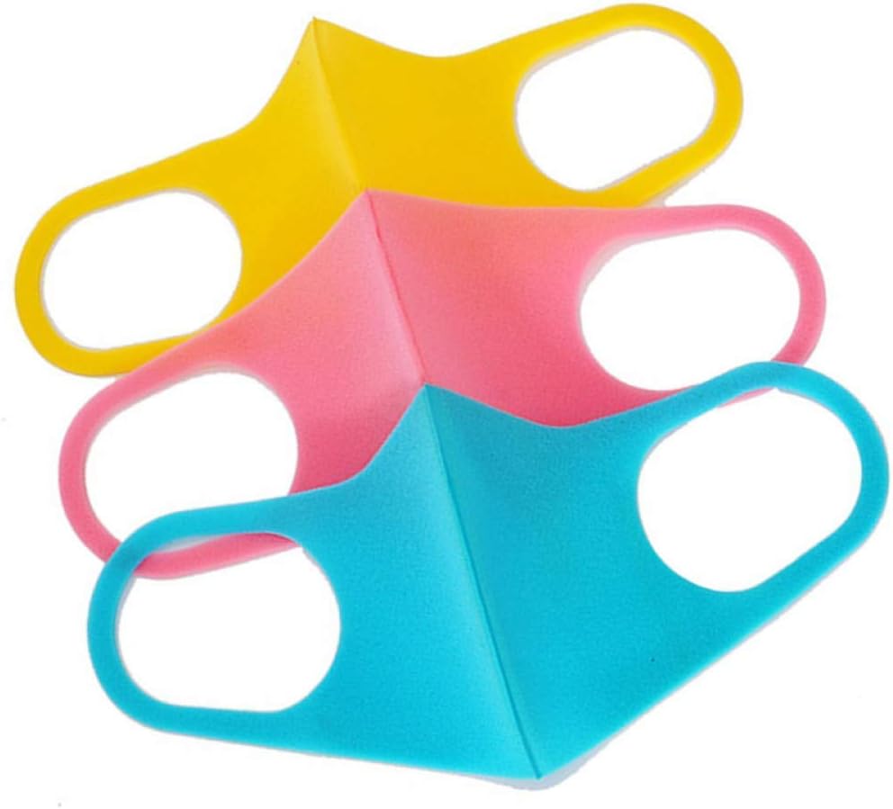 3 Pieces Kids Fold-flat Dust Masks, Child Reusable Anti-Pollution Smog PM2.5 Mask, Anti Dust Sponge Face Mouth Mask for Outdoor Activities