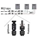 Sun YOBA 20 Pairs Cable Connectors Male/Female Safety Seal Ring Waterproof Solar Panel Cable Connectors Black