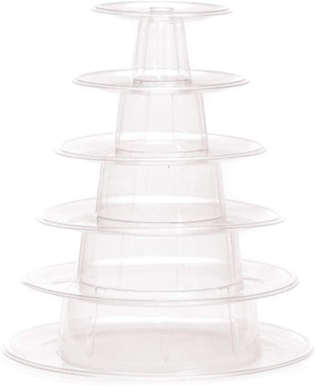 Xigeapg Round 6 Tier Macaron Tower Cake Stand Cupcake Macaroons Display Rack Holder Tools Wedding Decoration Easter Party Supplies