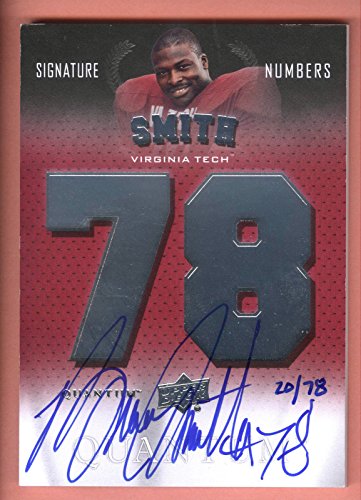 2013 UD Quantum Numbers #SM Bruce Smith On Card Autograph #20/78 VIRGINIA TECH