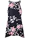 Women Floral Tank Tops Casual Flowy Basic Halter Neck Tunic Tops Summer Cami Loose Beach Outfits Sleeveless Shirt Black XL