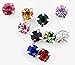 CraftbuddyUS 100pcs 4.3mm SS18 Sew On Mixed Silver Set Glass Crystal Diamante Rhinestones Craft, DIY