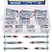 Glarks 60Pcs Heavy Duty 1/8 inch 35/46/59mm Zinc Plated Steel Molly Bolt Drive Hollow Drive Wall Anchor Screws Assortment Kit