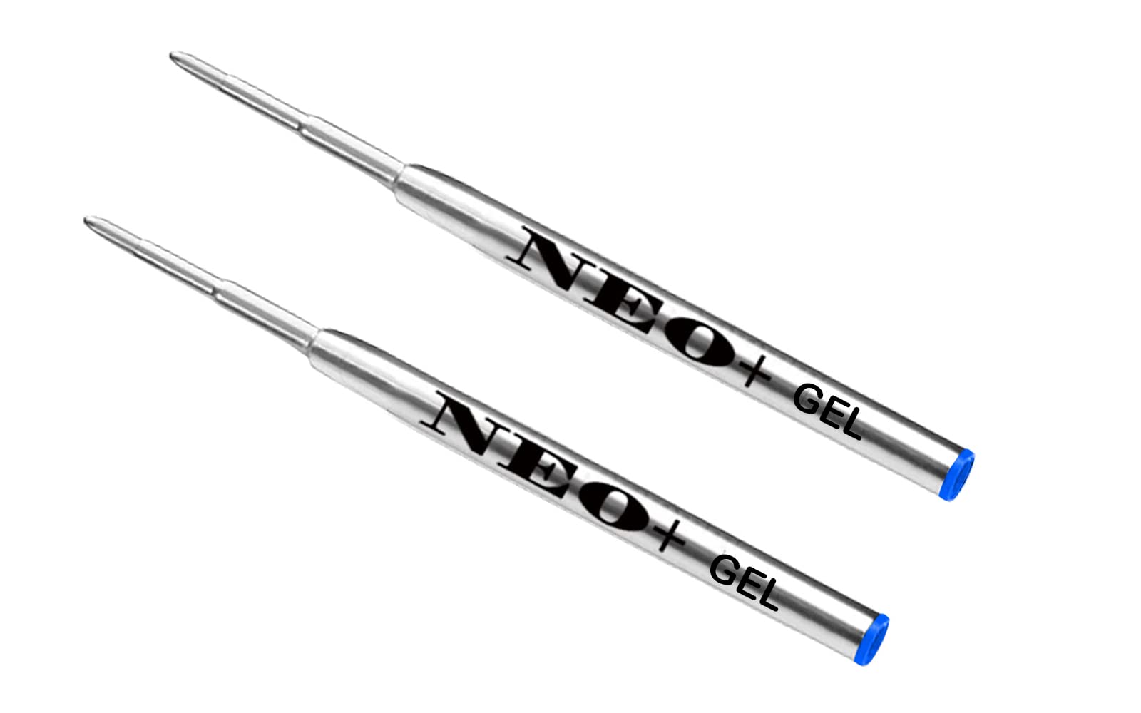 NEO+ Gel Pen Refills Blue 0.5 mm Fine Tip Compatible with Montblanc Ballpoint Pens Smooth Writing Standard Length 9.8 cm Pack of 2