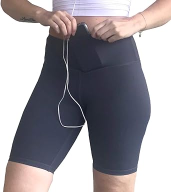 Amazon Com Sport It Active Long Shorts Bike Workout Running Shorts With Pockets And Tummy Control For Women Clothing