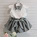 FEITONG Girls Sleeveless T-Shirt Shorts Set Clothes Suit (Age:2-3Y) White