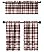 GoodGram 3 Pc. Plaid Country Chic Cotton Blend Kitchen Curtain Tier & Valance Set - Assorted Colors (Wine/Burgundy)