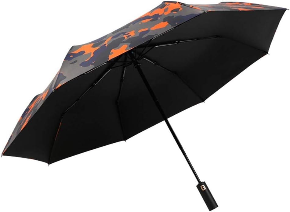 Fully Automatic Umbrella, Dual Use Camouflage Black Glue Three Fold