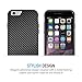 Maxboost MP6A Slate Series Aluminum Frame Shield Bumper with Interlocking TPU Carbon Fiber Pattern Shell Case for iPhone 6 - Cross-Hatched Glossy Black / Silver