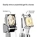 Heim & Elda Garlic Press, Heavy Duty Stainless Steel Kitchen Garlic Mincer and Crusher with Silicone Tube Roller Peeler, Rusting-proof and Dishwasher Safe