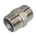 Megairon 1" x 1" NPT Male Threaded Hex Nipple,Stainless Steel 304 Quick Coupler Pipe Fitting