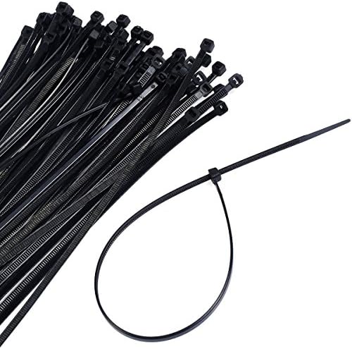12" Black Wire Nylon Cable Zip Ties 40 LBS 100-Pack by Shopping Agora