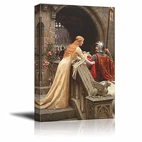 God Speed by Edmund Leighton - Canvas Print Wall Art Famous Painting Reproduction - 12" x 18"