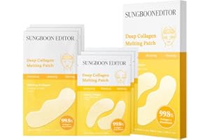 SUNGBOON EDITOR Deep Collagen Melting Patch | Real Collagen, Glutathione, Glass Skin, Skin Firming for Deep Wrinkle, Spot Correcting, Collagen Patches, Under Eye Mask, Korean Skin Care, 1.13 ounces