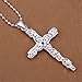 NYKKOLA Jewellery Beautiful Fashion Silver Bead Chain Religion Cross Pendant Necklace