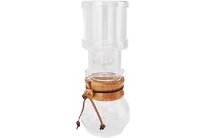 Luocute Cold Brew Coffee Maker, Stainless Steel and Borosilicate Glass Drip Coffee Maker with Adjustable Valve, for Home Offi