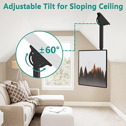 WALI Ceiling TV Mount, Full Motion Adjustable TV Mount Bracket Fits