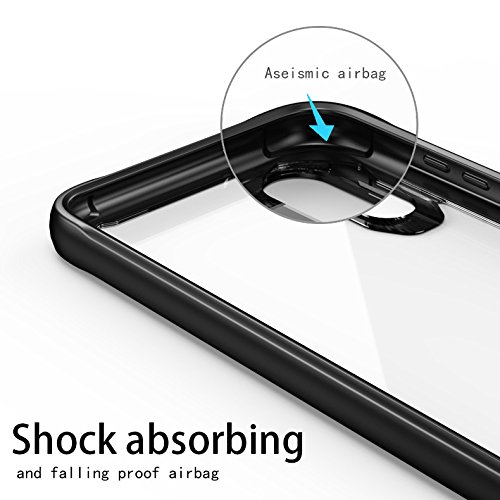 MOZEEDA Huawei P20 Hülle, klar, kratzfest, harte PC-Rückseite, Schutzhülle, schlanke Stoßdämpfung TPU, Stoßfänger, weiche Handyhülle für Huawei P20 (Schwarz)