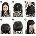 SARLA Bangs Hair Extensions Fringe Clip in on Synthetic Hairpiece Hair Piece For Women Full Straight Fashion Stylish Cute Japan High Temperature Fiber (B3#1B)