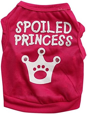 BB Gossip Dog's Cute Princess T-shirt Clothes Vest Summer Coat Puggy Costumes Small Rose