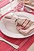 DII French Stripe Tabletop Collection Farmhouse Style Dining Table Linen Napkin Set, 20x20, Taupe/Red, 6 Piece
