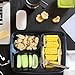 Enther Meal Prep Containers [20 Pack] 36oz 3 Compartment with Lids, Food Storage Bento Box with Souffle Cups BPA Free/Reusable/Stackable, Microwave/Freezer/Dishwasher Safe, Portion Control Black
