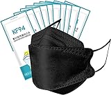 110 PCS KF94 Adult Face_KF94_Mask, Black 4-Ply