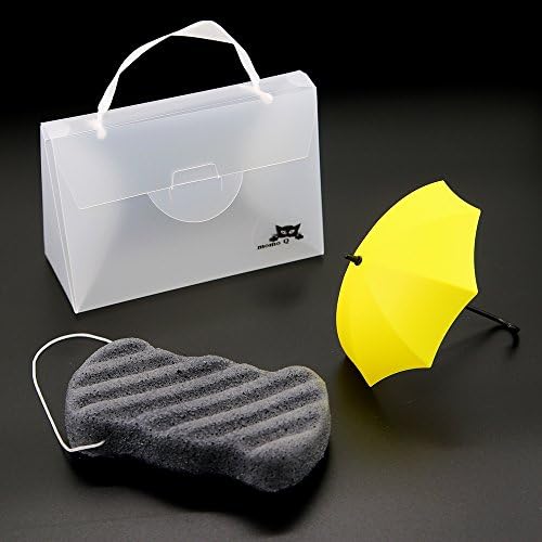 Premium Konjac Sponge Gift Set by MOMO Q (1 Black Bath)