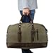 BLUBOON Canvas Overnight Bag Travel Duffel for Men and Women Weekender Tote (Army Green)