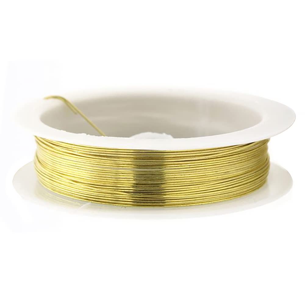Tarnish Resistant Bare Copper Wire Jewelry Beading Wire Roll for Crafts Beading Jewelry Making 0.2mm Gold