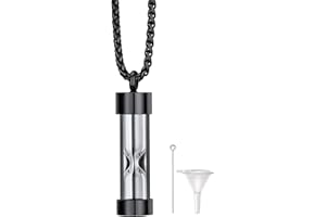 Richsteel Urn Necklaces for Ashes for Women Men Cremation Pendant Necklace for Ashes Stainless Steel Memorial Jewelry