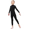 Genfirdom Girls Unitards Long Sleeve Full Body Leotard Kids Turtleneck Bodysuit for Dance Costume Gymnastics 3-12 Years