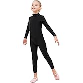 Genfirdom Girls Unitards Long Sleeve Full Body Leotard Kids Turtleneck Bodysuit for Dance Costume Gymnastics 3-12 Years