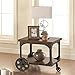 Coaster Home Furnishings Shepherd End Table with Casters Rustic Brown