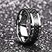King Will Gentleman Men's Black Tungsten Carbide 8mm Carbon Fiber Inlay Comfort Fit Wedding Band Ring 8.5