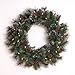 Mr. Light 24 Inch Wreath, 35 Dual Color LED's (Switchable Between Warm White and Multi-color), Berries, Pine Cones, Indoor, Battery Box with 6hr/ 24 hr Timer.