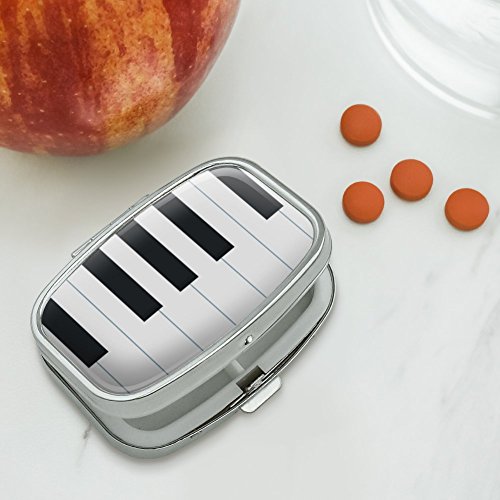 Piano Keys Keyboard Pianist Music Rectangle Pill Case Trinket Gift Box