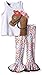 Mud Pie Girls' Horse 2-Piece Set, Multi, 2T